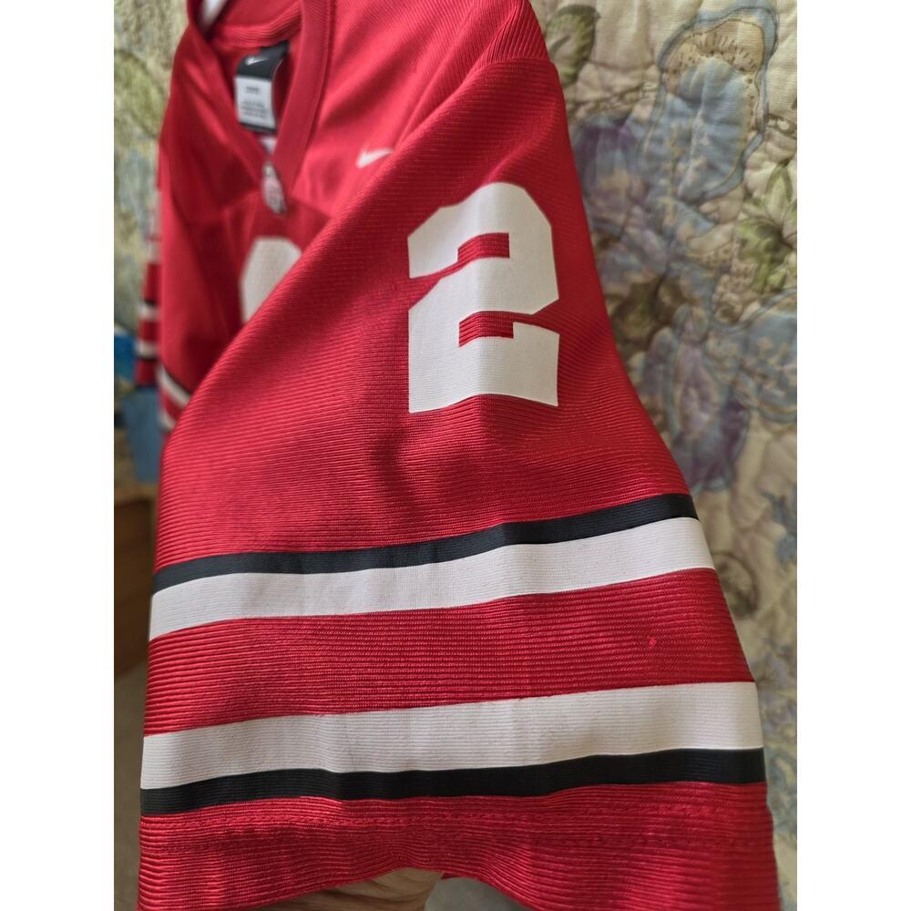 Ohio State Buckeyes Nike Kids Small SZ 8 Football Jersey #2 Red College - Picture 6 of 14